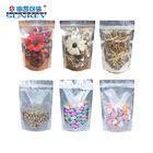 Flexible Custom Resealable Clear Front Zipper Pouches Plastic Food Packaging Pouch