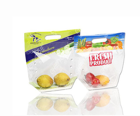 Przezroczysta plastikowa torba na zakupy wielokrotnego użytku LDPE Owoce Przezroczyste plastikowe torby z uchwytami